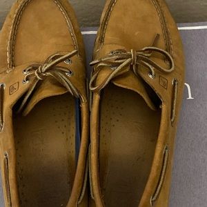 Men’s Sperry Top Siders Leather Boat Shoes 10.5
